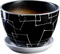 Цветочный горшок СИМАЛЕНД Иллюзия черный, 1.65 л 5224073