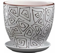 Цветочный горшок СИМАЛЕНД Абстракция белый, 5 л 5224052