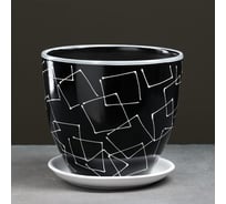 Цветочный горшок СИМАЛЕНД Иллюзия черный, 5 л 5224054