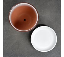 Цветочный горшок СИМАЛЕНД Абстракция белый, 1 л 5224060