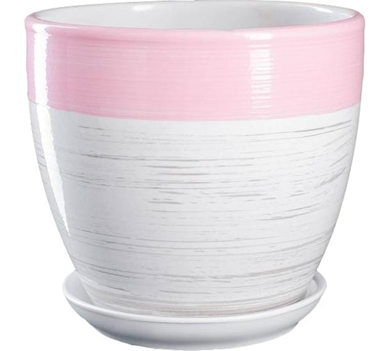 Цветочный горшок СИМАЛЕНД Акварель розовый, 2.5 л 7454680 1