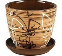 Цветочный горшок с подставкой СИМАЛЕНД Витраж 1 л 332462