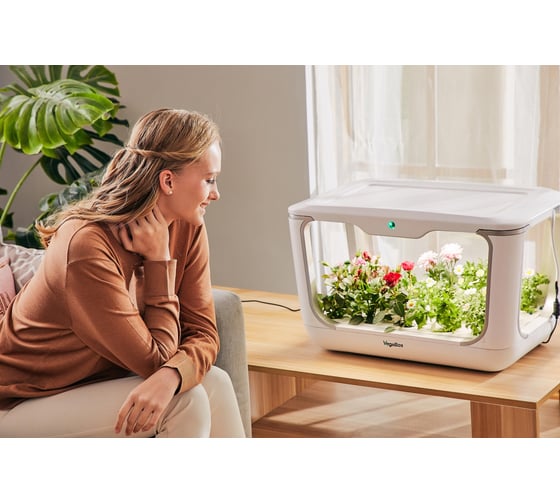 Домашняя садовая ферма Vegebox L-Box белая 15 посадочных мест LBOX