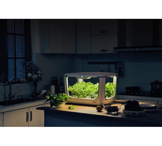 Домашняя садовая ферма Vegebox L-Box белая 15 посадочных мест LBOX
