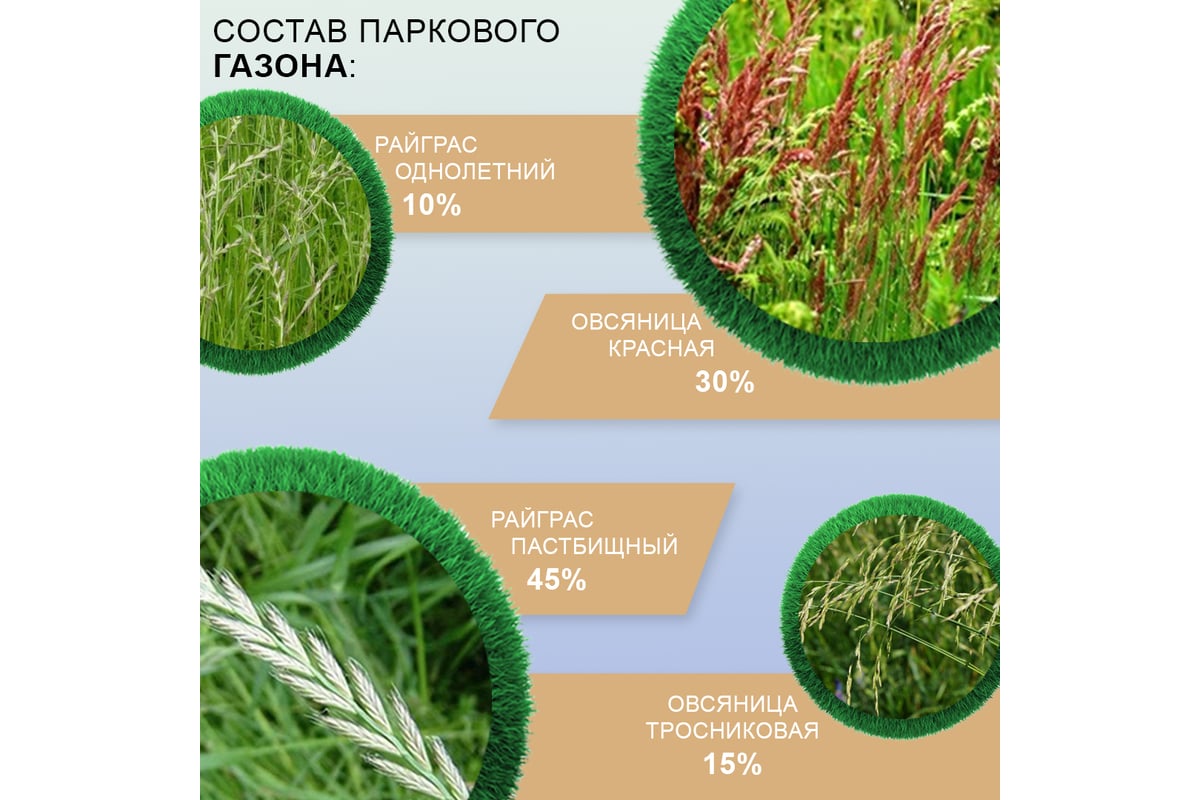 Семена газона Мираторг Парковый газон 5 кг 1010024855 - выгодная цена ...