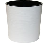 Пластиковый горшок ФлораПласт Вега Белый, с вкладкой, d35, h35 см, 28,5л 075236