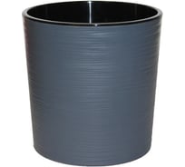 Пластиковый горшок ФлораПласт Вега Антрацит, с вкладкой, d25, h25 см, 10,2л 075231