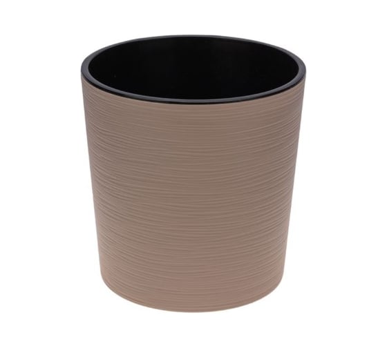Пластиковый горшок ФлораПласт Вега Фраппе, с вкладкой, d25, h25 см, 10,2л 075232