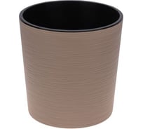 Пластиковый горшок ФлораПласт Вега Фраппе, с вкладкой, d30, h30 см, 17,2л 075235