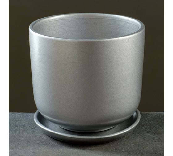 Цветочный горшок СИМАЛЕНД Металлик № 3 цилиндр, 15 см, 2 л 6074749 1