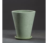 Цветочный горшок СИМАЛЕНД Конус квадратный, высокий, зелёный, 2.2 л, бетон 5285614