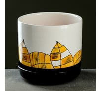 Цветочный горшок с поддоном СИМАЛЕНД Лист 1.7 л 6912604