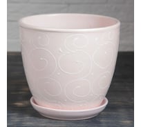 Цветочный горшок с подставкой СИМАЛЕНД Жемчуг 2.5 л 164796