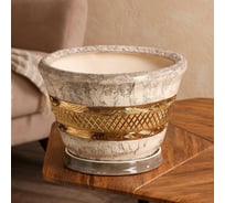 Горшок для цветов СИМАЛЕНД Дворцовый гранит, золото, 8 л 4894521