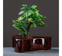 Цветочный горшок СИМАЛЕНД Медуза коричневый, 0.57 л, 5 см 1210250