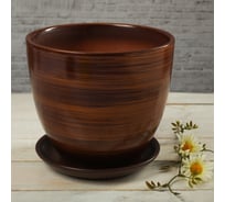 Цветочный горшок с подставкой СИМАЛЕНД Саванна 5 л 164955