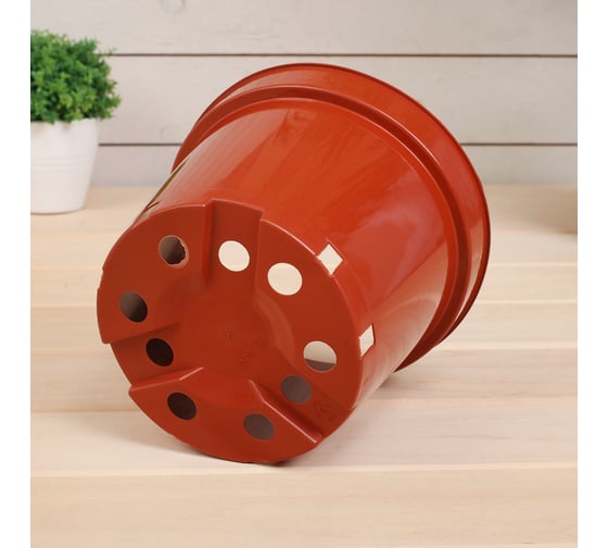 Горшок для рассады Greengo круглый, 3 л, 19x15 см, терракот 4597946