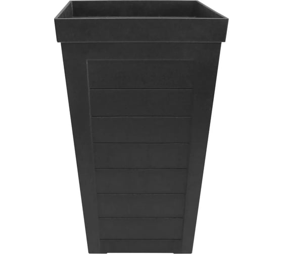 Горшок цветочный Multyhome Savana Planks 37х37х57см (41л), Slate (сланец), черный EU5100557