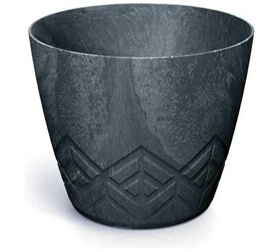 Горшок цветочный Prosperplast Areco Beton Effect 300E (12,8л), антрацит DARE300E-S433