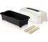 Горшок цветочный Prosperplast Respana Wood 780 High (55л) на ножках, антрацит ISEW780H-S433 1