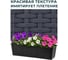 Горшок цветочный Prosperplast Ratolla Case P 600 (9,9л) балконный с поддоном, антрацит ISR600P-S433 3