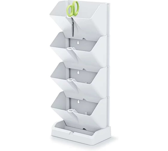 Горшок для рассады Prosperplast Mini Garden 200 (4х1л) настольный/настенный, белый IO1W200-S449