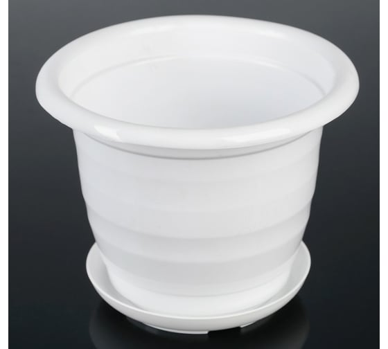 Горшок для цветов Доляна Арена 2 л, белый 1345275 1