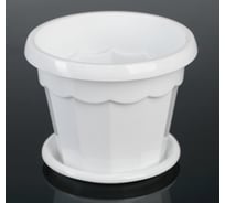 Горшок для цветов Доляна Эрика 0.7 л, белый 1345252