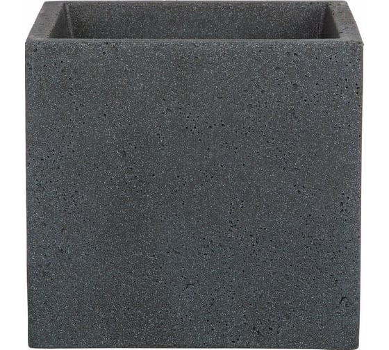 Пластиковый горшок SCHEURICH C-Cube, Stony Black, форма 240, D30 H28, черный 55824 1
