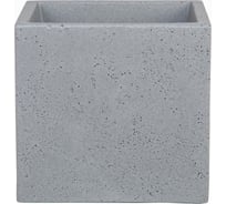 Пластиковый горшок SCHEURICH C-Cube, Stony Grey, форма 240, D30 H28, серый 55822