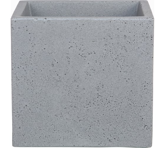 Пластиковый горшок SCHEURICH C-Cube, Stony Grey, форма 240, D30 H28, серый 55822