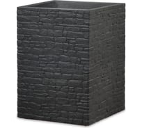 Пластиковый горшок SCHEURICH Muretto High, Stony Black, форма 247, D38 H54, черный камень 64499