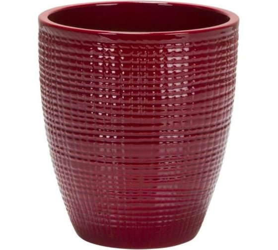 Кашпо из керамики SCHEURICH 667 Dark Red, диам. 15 см, темно-красный 061262