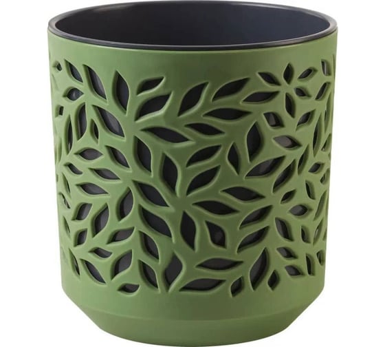 Кашпо La Decoro Leaves, 1,25 л, оливковое/антрацит 284127