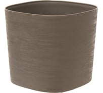 Кашпо с системой полива и индикатором Teraplast CAPRI INSULA 19х17 см, светло-серое 38711019241/10961000009