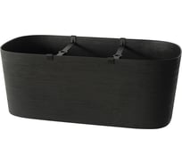 Кашпо с системой полива и индикатором Teraplast KOS INSULA 78x38х30 см, черное 38713078238/10961000004