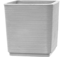 Кашпо Teraplast THAR HARENA 38x38х39.8 см, светло-серое DOT FOG 37473038302