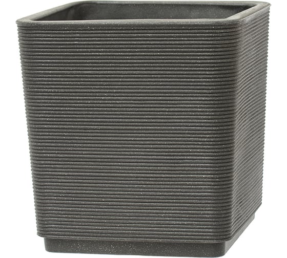 Кашпо Teraplast THAR HARENA 38x38х39.8 см, темно-серое DOT ASH 37473038303