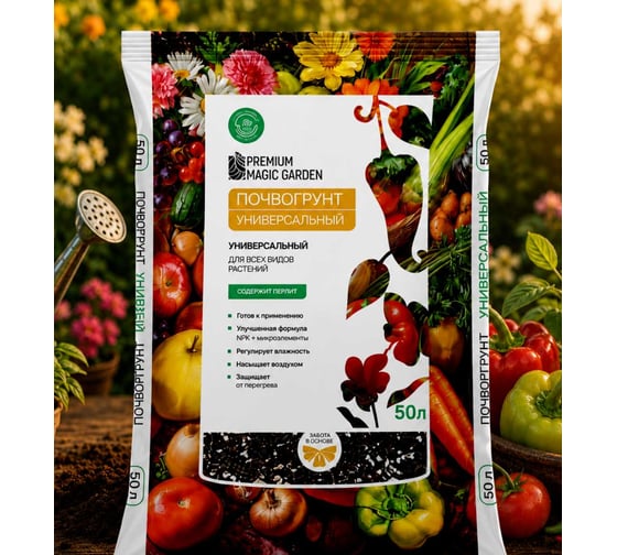 Почвогрунт универсальный Дачные рецепты Premium magic Garden 50 л 0243