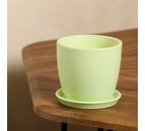 Горшок для цветов СИМАЛЕНД Осень, глянец, фисташка, керамика, 0.5 л 2734553