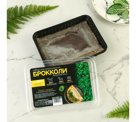 Набор для выращивания микрозелени СИМАЛЕНД Брокколи 7304218