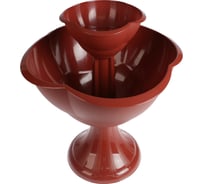 Пластиковая клумба-кашпо СИМАЛЕНД Водопад 2 секции, терракотовая 4288738