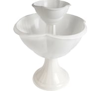 Пластиковая клумба-кашпо СИМАЛЕНД Водопад 2 секции, белая 3721370