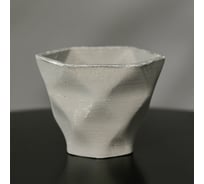 Кашпо-ромб СИМАЛЕНД Фантазия серое, 10.5x9 см 5161876