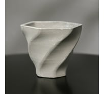 Винтовое кашпо из гипса СИМАЛЕНД Феерия серое, 10.5x9 см 5161879