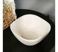 Квадратное кашпо из гипса СИМАЛЕНД Классика белое, 20x8.5 см 5161865