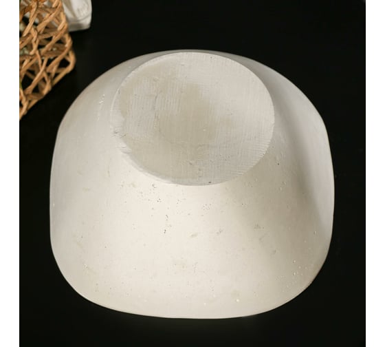 Квадратное кашпо из гипса СИМАЛЕНД Классика белое, 20x8.5 см 5161865