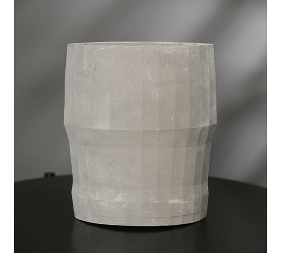 Полигональное кашпо из гипса СИМАЛЕНД Голова серое, 16x20 см 5161882