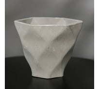 Кашпо-ромб СИМАЛЕНД Фантазия серое, 15x14 см 5161870