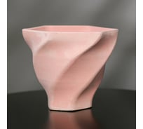 Винтовое кашпо из гипса СИМАЛЕНД Феерия розовое, 15x14 см 5161872